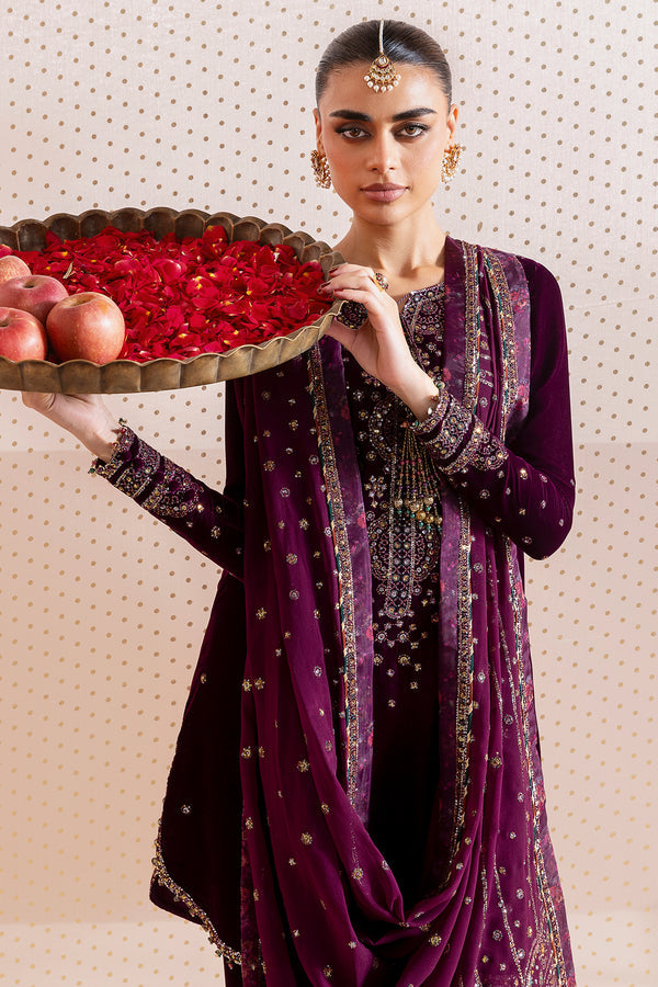 Jazmin | Chandni Velvet Formals 25 | Embroidered Velvet Formal CVF D-05 - Pakistani Designer Dress - by Jazmin - Type : Ladies Clothes - 100% Original at Saira Sultan