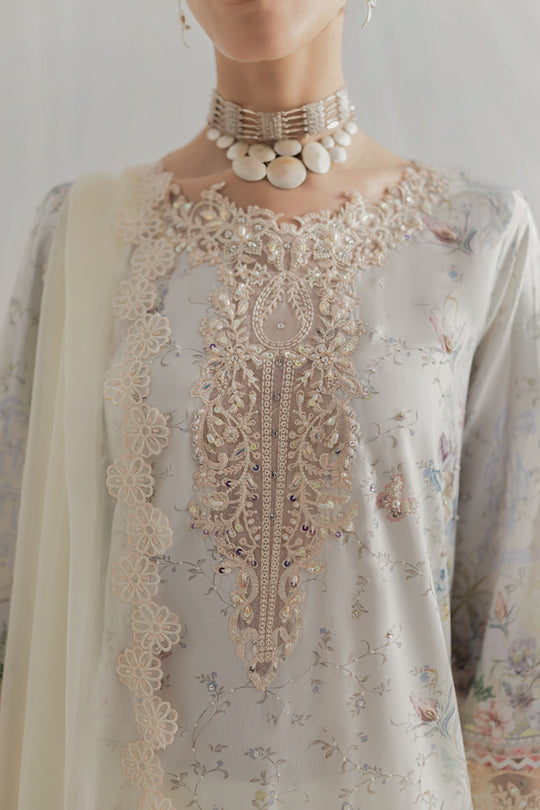 Qalamkar | Luxe Silk 25 | LK-02 ROISIN - Pakistani Designer Dress - by Qalamkar - Type : Ladies Clothes - 100% Original at Saira Sultan