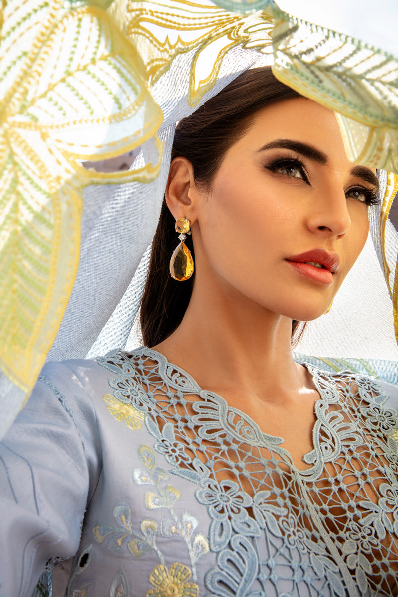 Rangrasiya | Premium Summer Lawn 25 | Elnaz M Gray Lawn