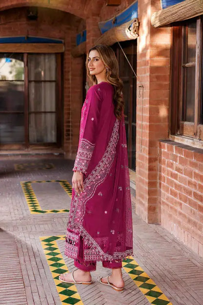 Farasha | Kaavish Lawn 24 | ROSY SOMBER - Pakistani Designer Dress - by Farasha | Type: Luxury - 100% Original at Saira Sultan