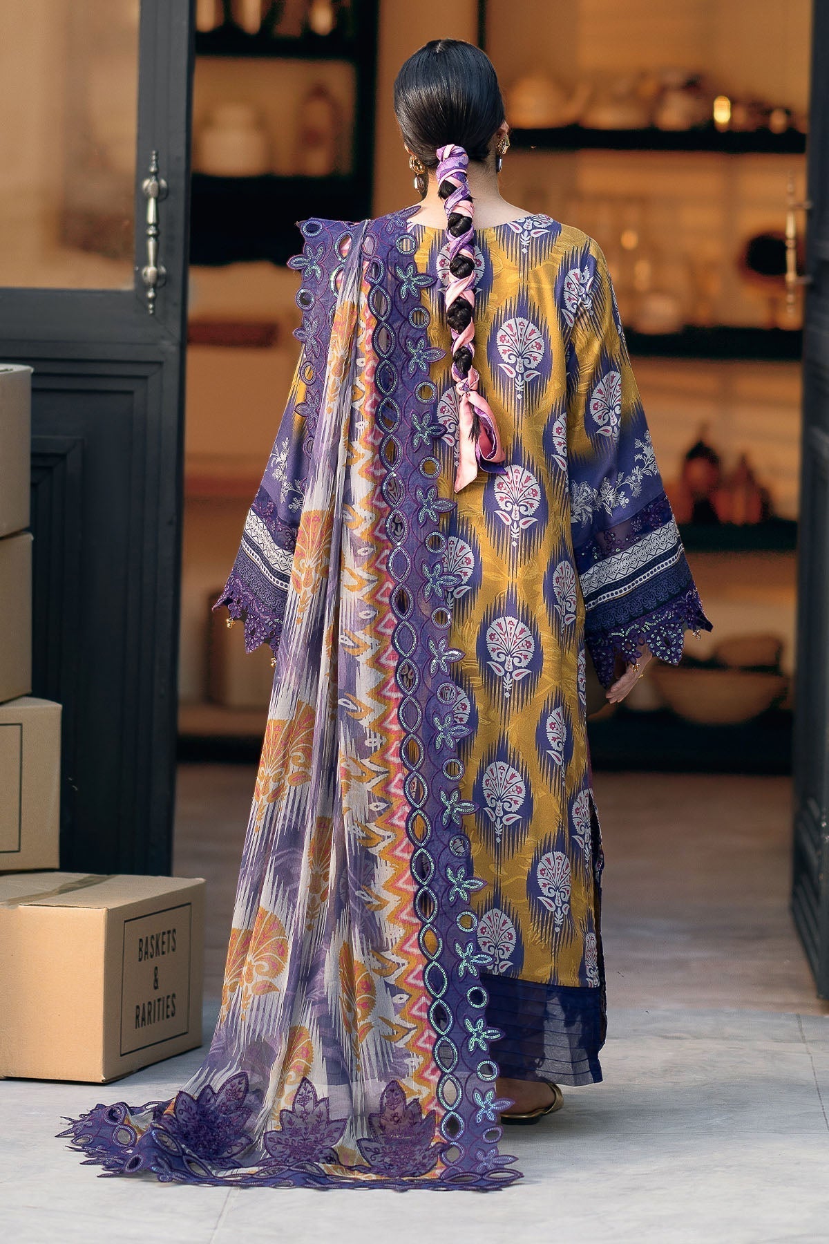 Nureh | Glam Girl Lawn | GL-22 S Purple Crepe