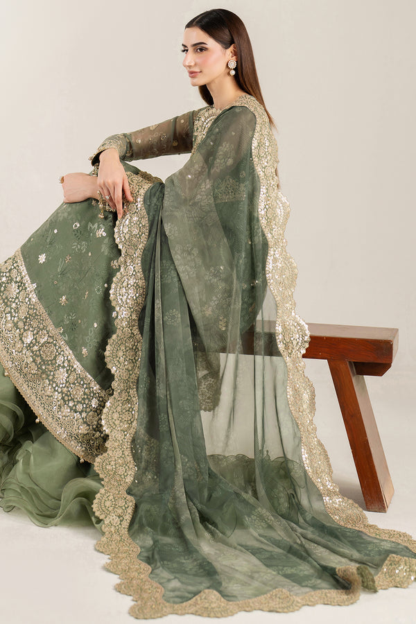 Farasha | Fiorella Formals | Olive Aura - Pakistani Designer Dress - by Farasha - Type : Ladies Clothes - 100% Original at Saira Sultan