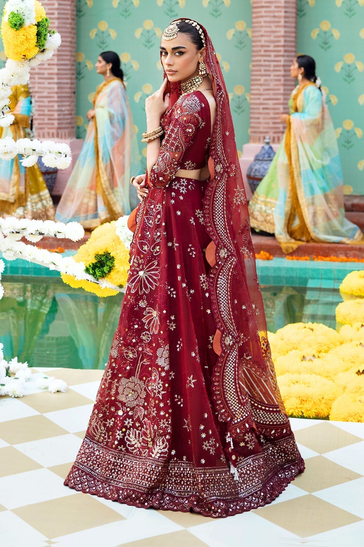 Nureh | Jhoomro Wedding Formals | NL-53 - MAHRO - Pakistani Designer Dress - by Nureh | Type: Bridal - 100% Original at Saira Sultan