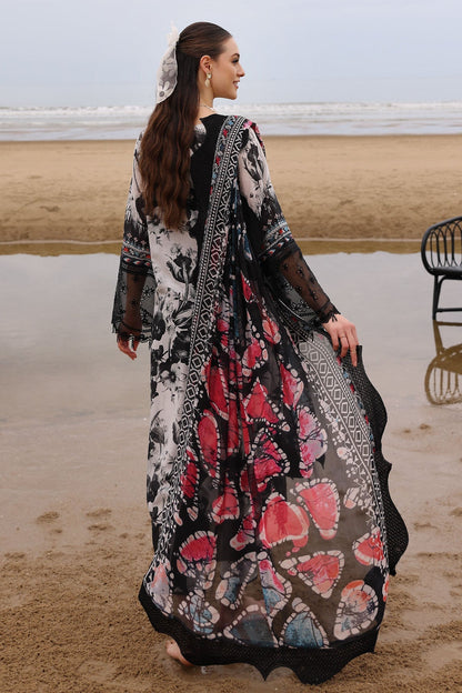 Nureh | Gardenia Embroidered Lawn 25 | NSG-175 S Black Lawn