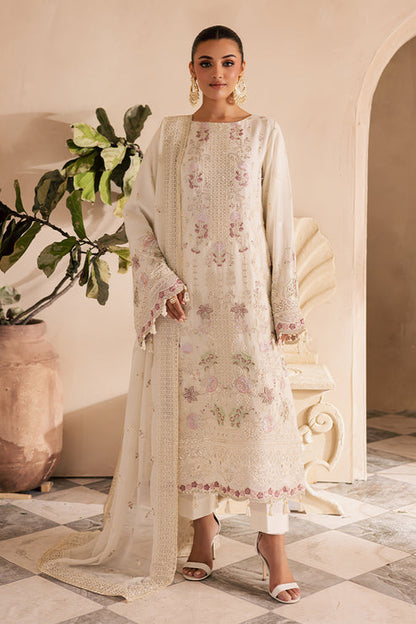 Emaan Adeel | Miraan luxury chiffon | ELANORA XS Off White Chiffon