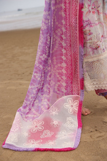 Nureh | Gardenia Embroidered Lawn 25 | NSG-172 L Ivory Lawn