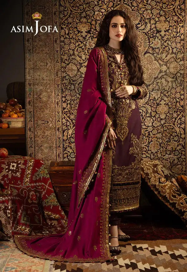 Asim Jofa | Kashmiri Tanka | AJKT 05 - Pakistani Designer Dress - by Asim Jofa | Type: Luxury - 100% Original at Saira Sultan