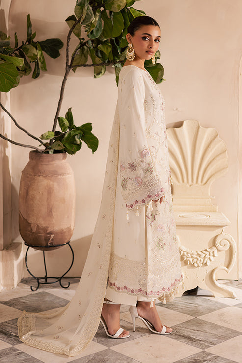 Emaan Adeel | Miraan luxury chiffon | ELANORA XL Off White Chiffon