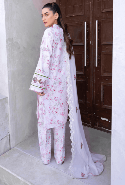 Humdum | Gardenia Lawn 24 | PLG 3 - D08 - Pakistani Designer Dress - by HumDum | Type: Luxury - 100% Original at Saira Sultan