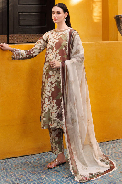 Farasha | Printed Essentials | Rustwood Charm XL Brown Lawn