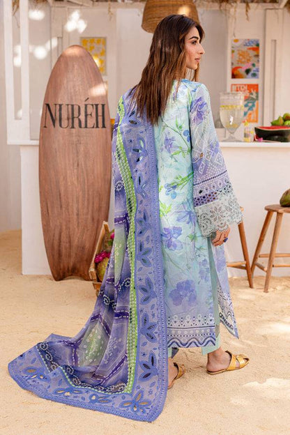 Nureh | Gardenia Lawn 24 | NS-130 A - Pakistani Designer Dress - by Nureh | Type: Luxury - 100% Original at Saira Sultan