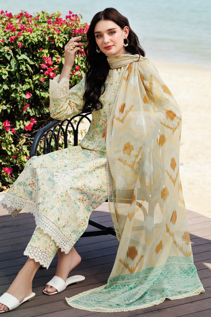 Farasha | Printed Essentials | Lush Cream XL Cream Lawn