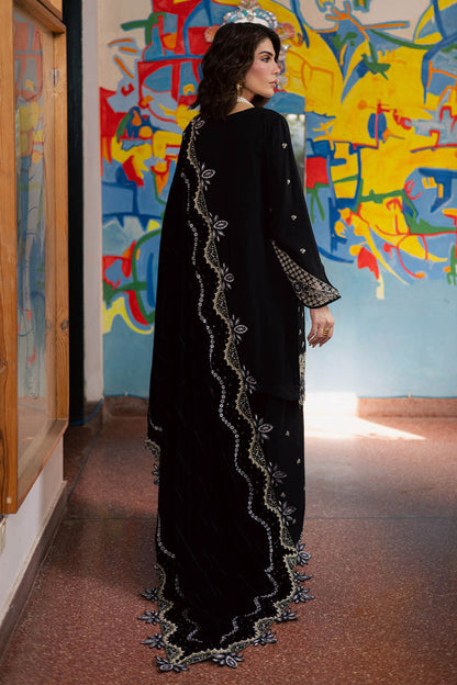 Nureh | Exclusive Leather Peach | NE-185 by Nureh - Designer Dress - Type : Ladies Clothes - Available at Saira Sultan - 100% Original 