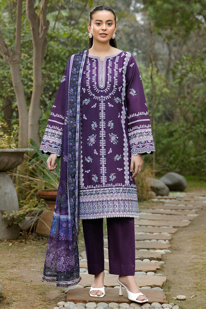 Farasha | Summer Weaves Embroidered Lawn | Regal Iris XS Dark Purple Lawn