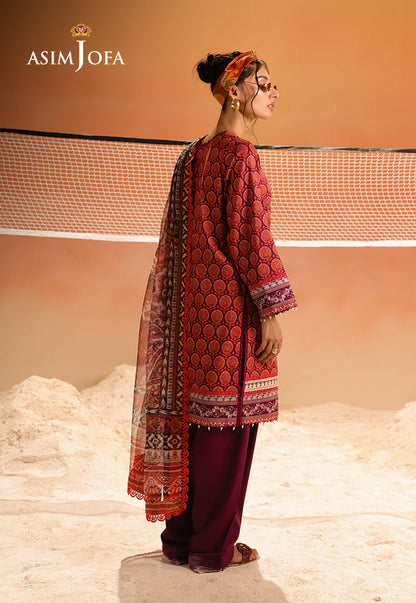 Asim Jofa | Summer Rhapsody | AJUBU-26 Printed Embroidered Lawn - Pakistani Designer Dress - by Asim Jofa - Type : Ladies Clothes - 100% Original at Saira Sultan