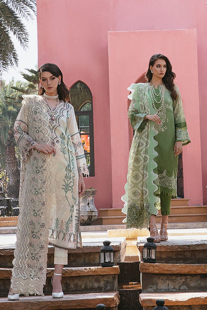 Nureh | Maya Swiss Lawn | NS-64 XL Olive Green Lawn