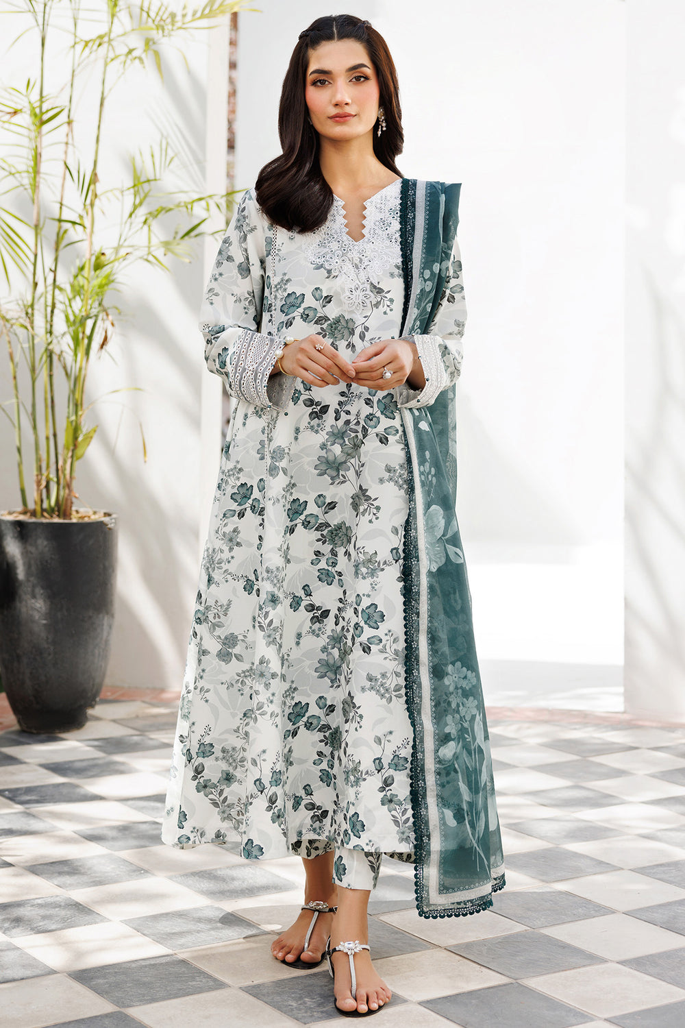 Farasha | Printed Essentials | Smokey Sea - Pakistani Designer Dress - by Farasha - Type : Ladies Clothes - 100% Original at Saira Sultan