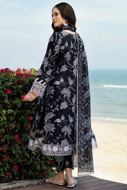 Farasha | Printed Essentials | Sable Dusk S Black Lawn