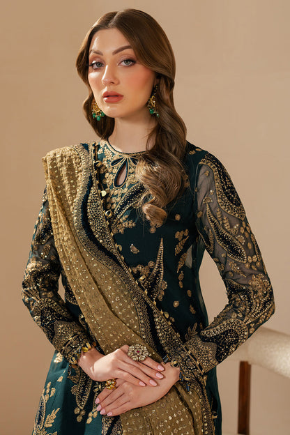 Jazmin | Wedding Formals | WF'25-06 M Deep Teal Green Chiffon