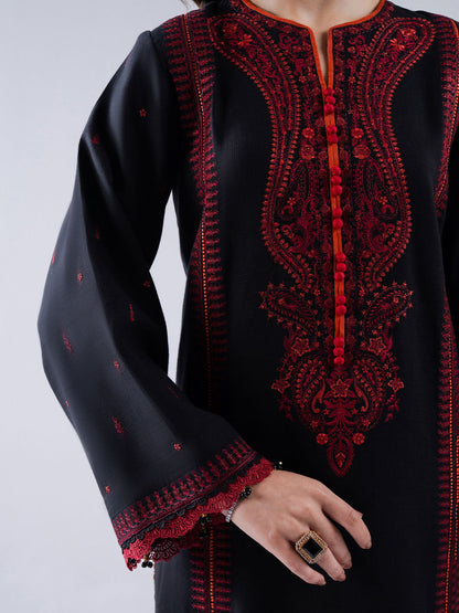 Faiza Faisal | Winter Edit 2024 | ZAREEN M Black Slub Khaddar