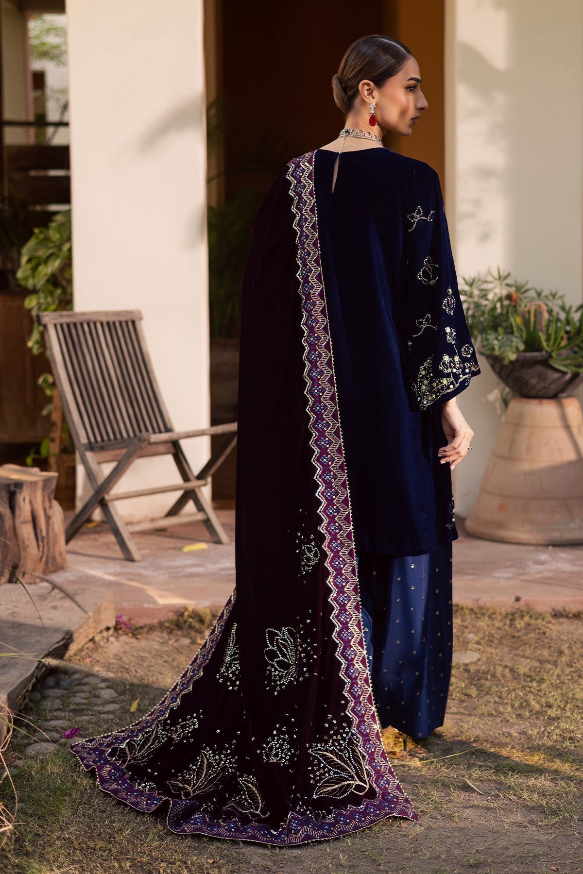 Nureh | Maya Velvet | NW-116 by Nureh - Designer Dress  - Type : Ladies Clothes - Available at Saira Sultan - 100% Original 