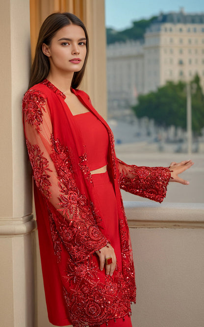Threads and Motifs | Formal Dresses 25 | NET EMBROIDERED JACKET
