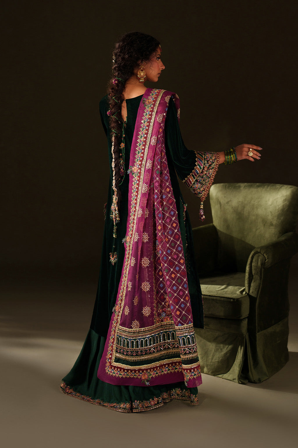 Iznik | Velvet 25 | IV-74 Embroidered Velvet by Iznik - Designer Dress - Type : Ladies Clothes - Available at Saira Sultan - 100% Original 