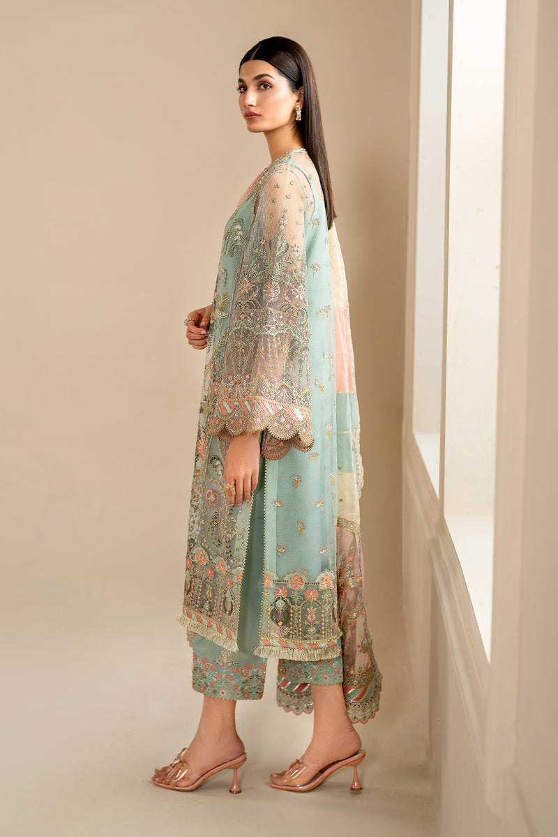 Baroque | Formal Collection | NET UF-620 Custom Size Ice Blue Net