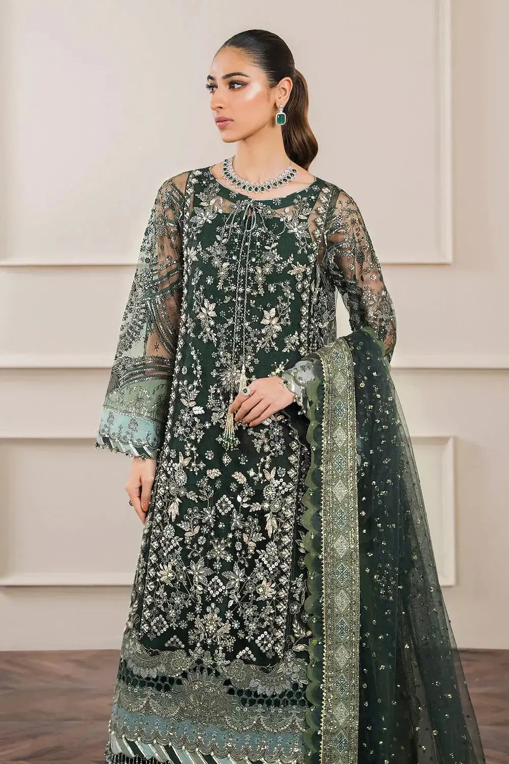 Baroque | Chantelle Embroidered Collection | CH12-05 - Pakistani Designer Dress - by Baroque | Type: Bridal - 100% Original at Saira Sultan