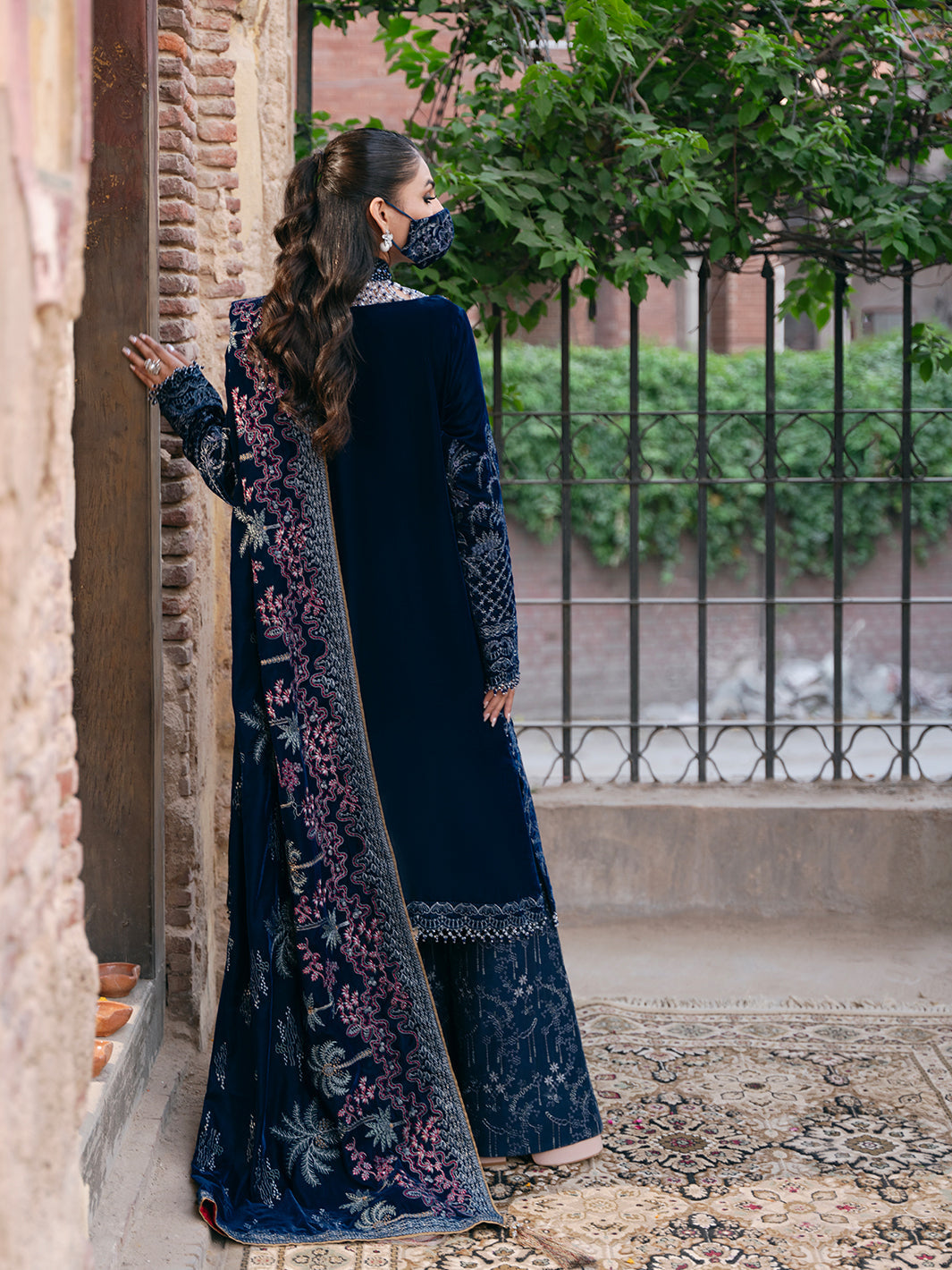 Flossie | Siara Velvet Formals | V-106 - B S Teal Blue Velvet