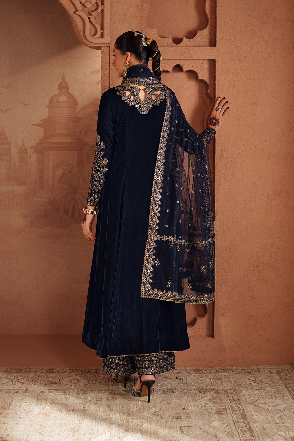 Iznik | Velvet 25 | IV-66 Embroidered Velvet by Iznik - Designer Dress - Type : Ladies Clothes - Available at Saira Sultan - 100% Original 