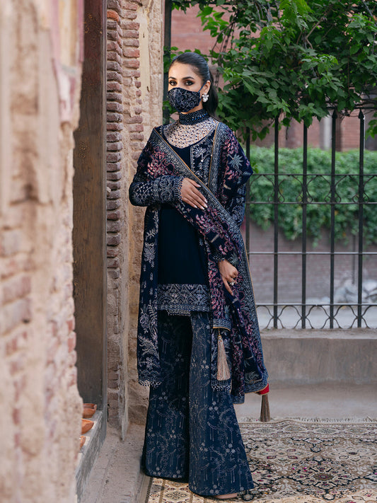 Flossie | Siara Velvet Formals | V-106 - B XS Teal Blue Velvet