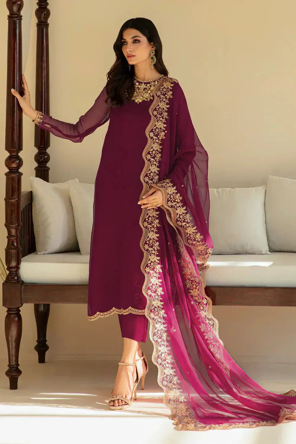 Baroque | Formals Collection | PR-829 - Pakistani Designer Dress - by Baroque | Type: Formal - 100% Original at Saira Sultan