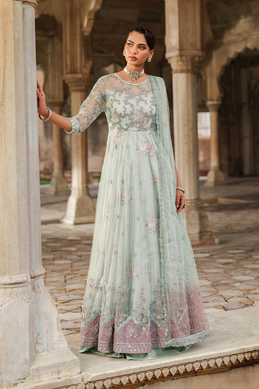 Iznik | Festive Formal | UE-553 Embroidered Net - Pakistani Designer Dress - by Iznik - Type : Ladies Clothes - 100% Original at Saira Sultan