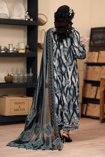 Nureh | Glam Girl Lawn | GL-24 S Gray Crepe