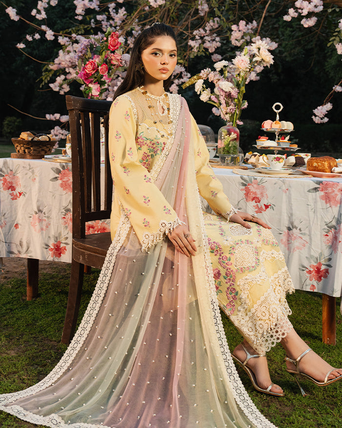 Zevk | Flora Festive Lawn | LIME XL Yellow Lawn