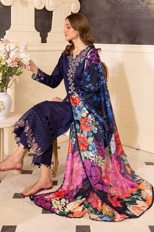 Farasha | Seraya Lawn 24 | INDIGO - Pakistani Designer Dress - by Farasha | Type: Luxury - 100% Original at Saira Sultan