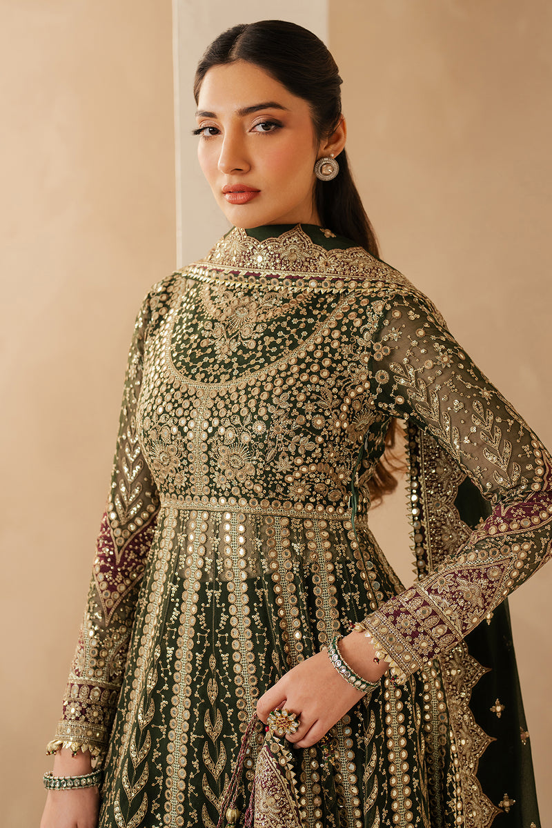 Jazmin | Wedding Formals | WF'25-02 M Olive Green Chiffon