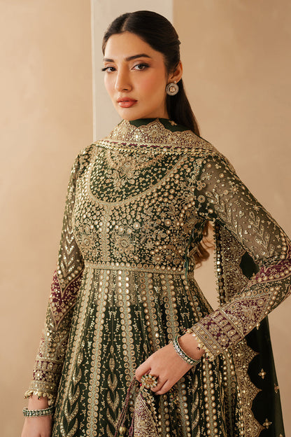 Jazmin | Wedding Formals | WF'25-02 M Olive Green Chiffon