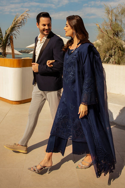 Rangrasiya | Premium Summer Lawn 25 | Zara XL Navy Blue Lawn