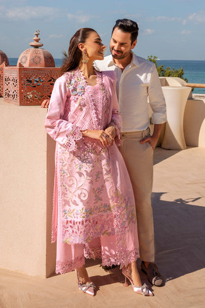 Rangrasiya | Premium Summer Lawn 25 | Natalia Custom Size Pink Lawn