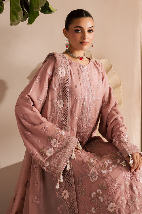 Emaan Adeel | Miraan luxury chiffon | AMALYA XL Tea Pink Chiffon