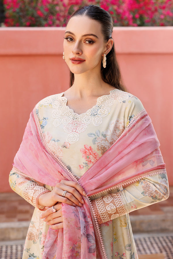 Farasha | Printed Essentials | Meadow Blush M Ivory Lawn