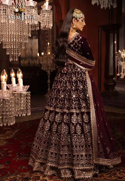 Asim Jofa | Makhmal Wedding Velvet 23 | AJMM-11 - Pakistani Designer Dress - by Asim Jofa | Type: Bridal - 100% Original at Saira Sultan