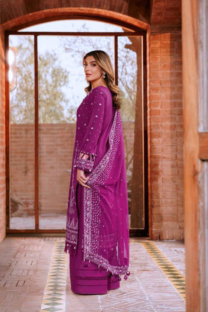 Farasha | Dastoor Embroidered Lawn SS24 | TEMPTING BERY - Pakistani Designer Dress - by Farasha | Type: Luxury - 100% Original at Saira Sultan