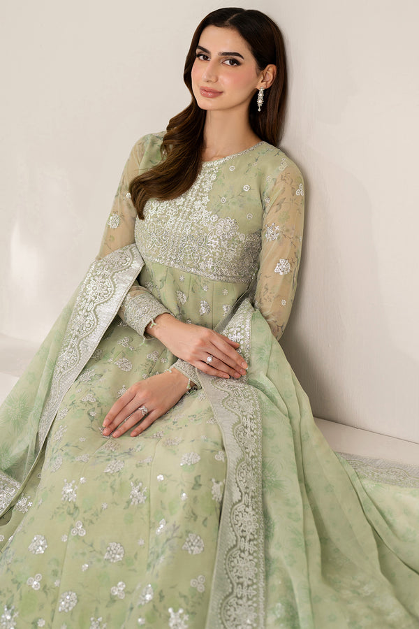 Farasha | Fiorella Formals | Sage Sparkle - Pakistani Designer Dress - by Farasha - Type : Ladies Clothes - 100% Original at Saira Sultan