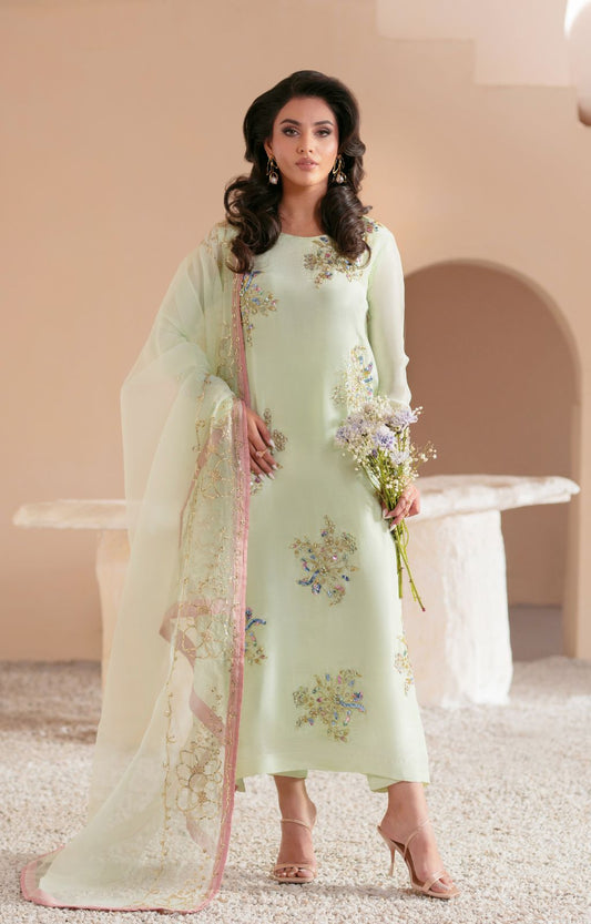 Ajr Couture | Symphony Luxe Festive 25 | Ethereal S Mint Green Tissue Silk