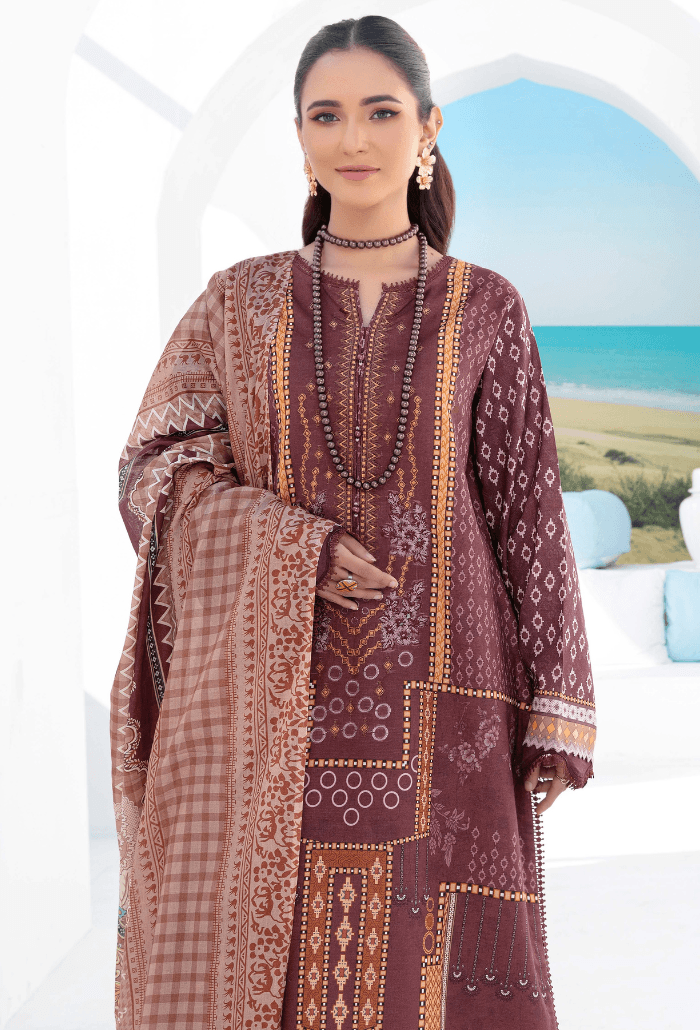 Humdum | Saira Bano Lawn 24 | D07 - Pakistani Designer Dress - by HumDum | Type: Casuals - 100% Original at Saira Sultan