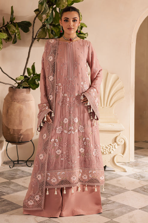 Emaan Adeel | Miraan luxury chiffon | AMALYA XS Tea Pink Chiffon