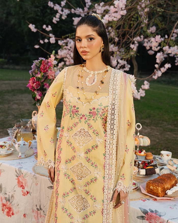 Zevk | Flora Festive Lawn | LIME M Yellow Lawn